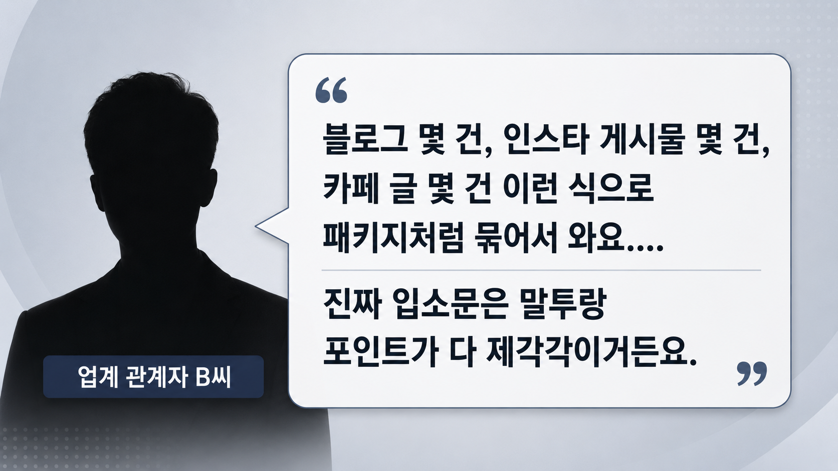 생성형 인공지능으로 제작한 업계 관계자 인터뷰 이미지